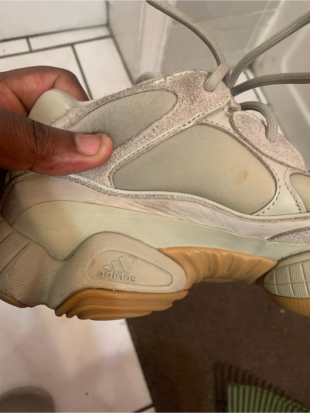 adidas Cream and Gum Chunky Sneaker